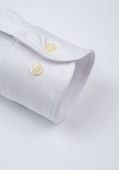 Lunar White Knitted 4-Way Stretch Shirt
