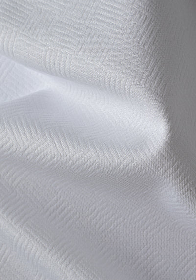 Lunar White Knitted 4-Way Stretch Shirt