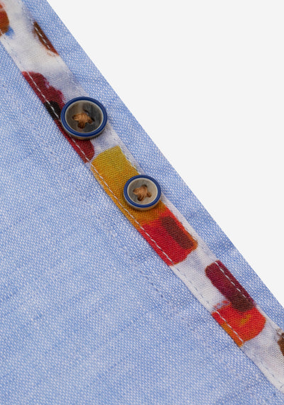 Arctic Blue Belgian Linen Shirt