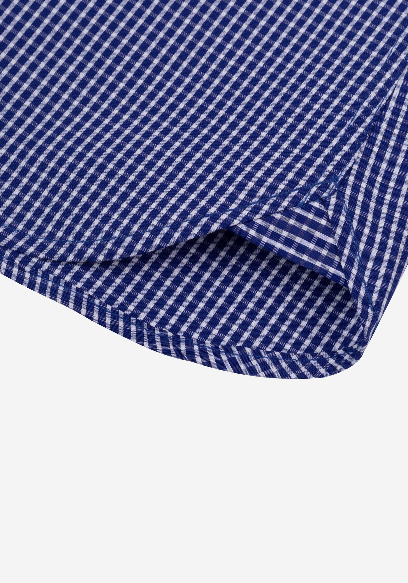 Marine Navy Checked Poplin Shirt