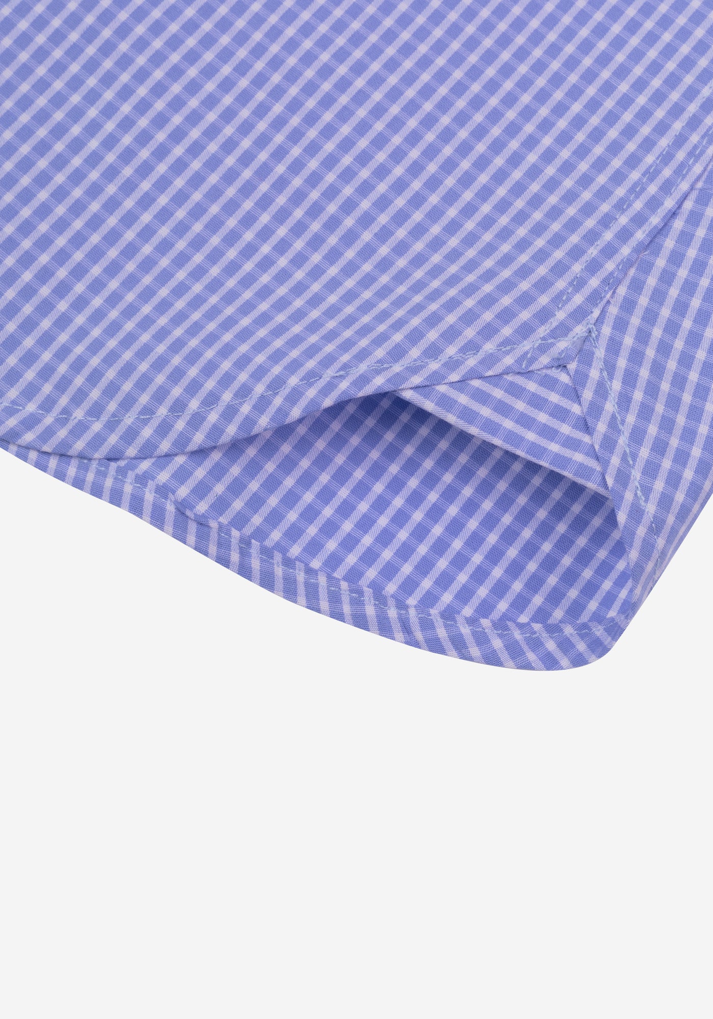 Cornflower Blue Checked Poplin Shirt