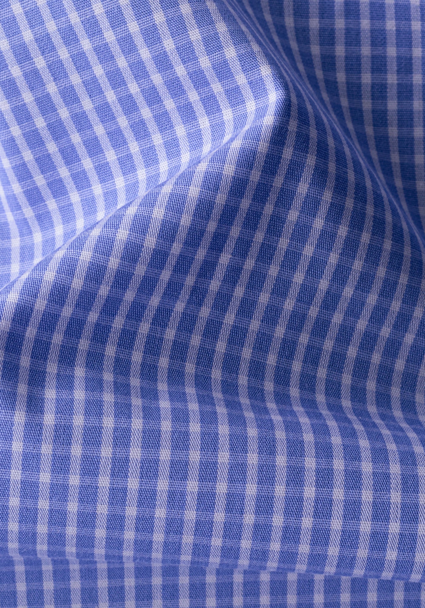 Cornflower Blue Checked Poplin Shirt