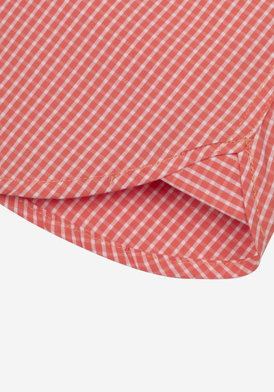 Blaze Orange Checked Poplin Shirt
