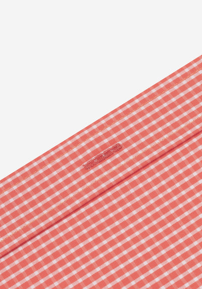Blaze Orange Checked Poplin Shirt