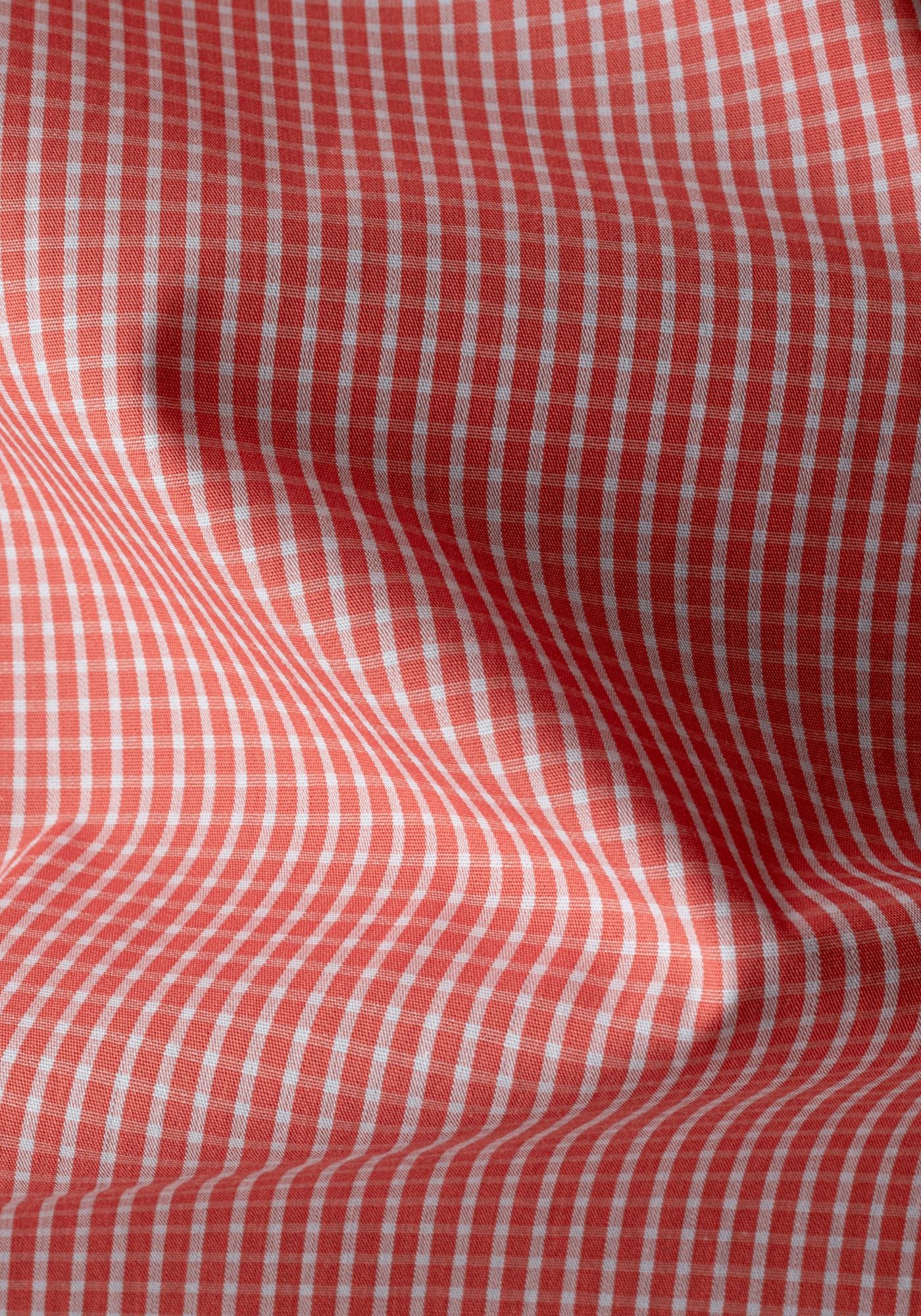 Blaze Orange Checked Poplin Shirt