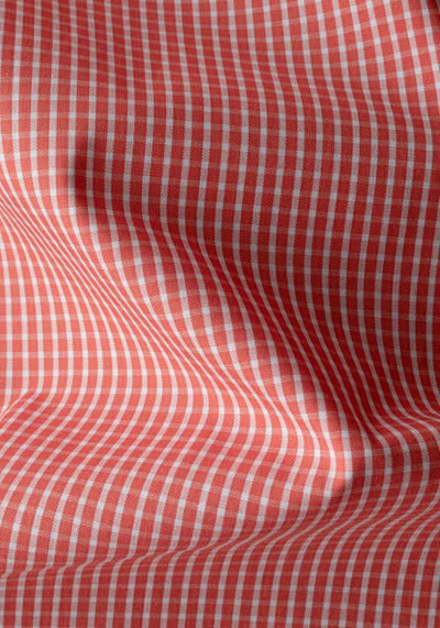 Blaze Orange Checked Poplin Shirt