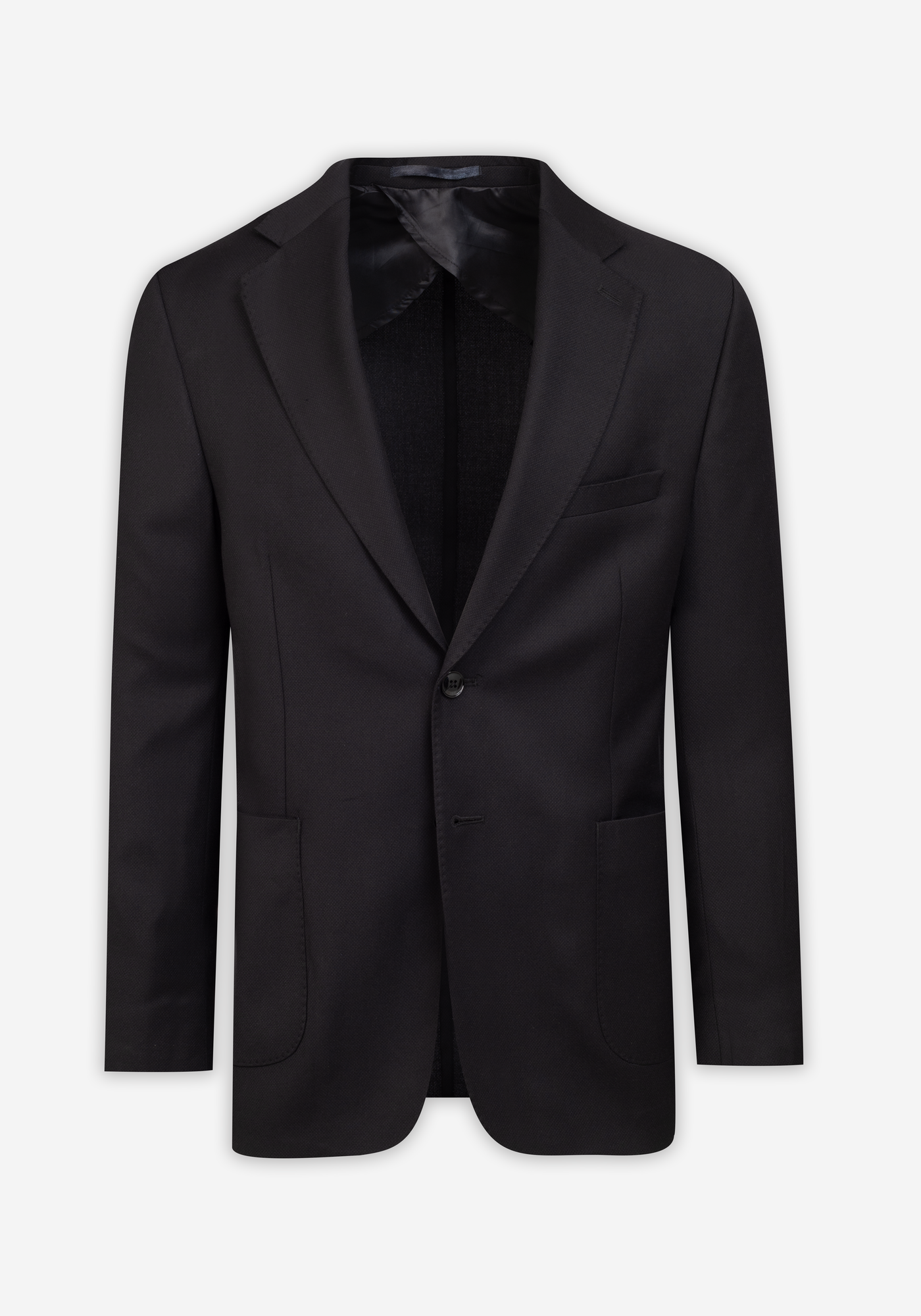 Contemporary Fit Metallic Black Poly Wool Blazer