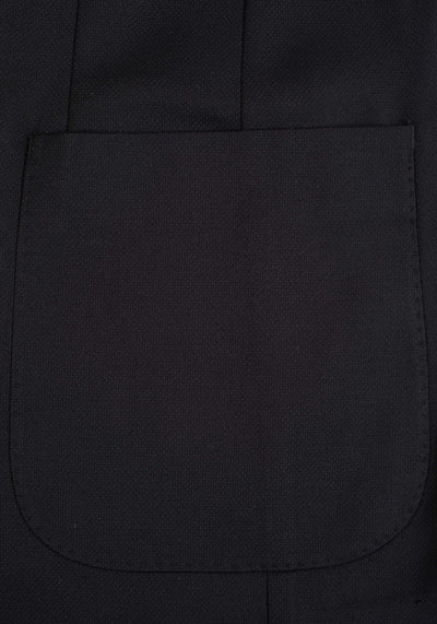 Contemporary Fit Metallic Black Wool Blend Blazer