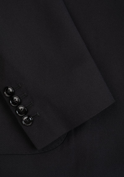 Contemporary Fit Metallic Black Poly Wool Blazer