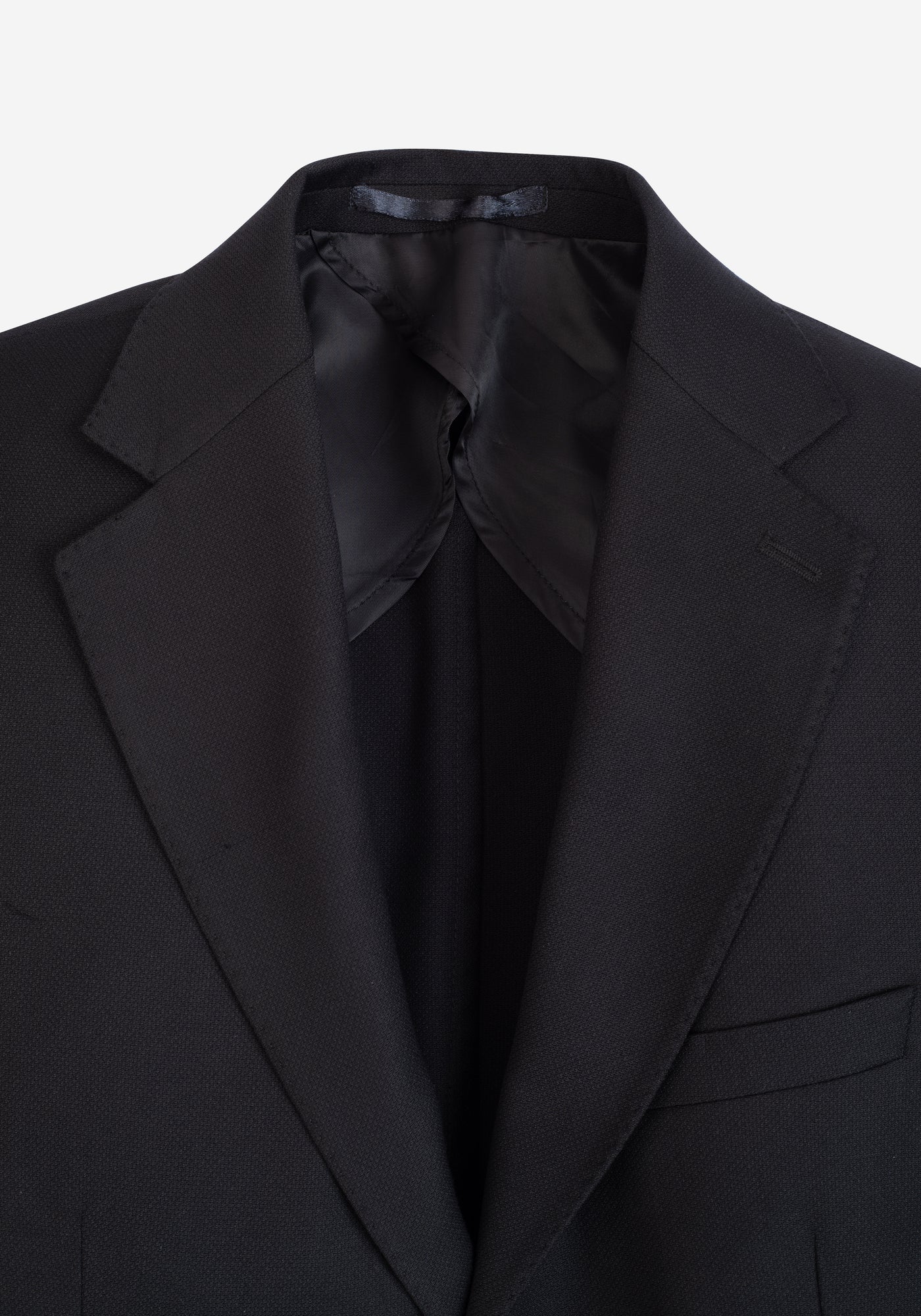 Contemporary Fit Metallic Black Poly Wool Blazer