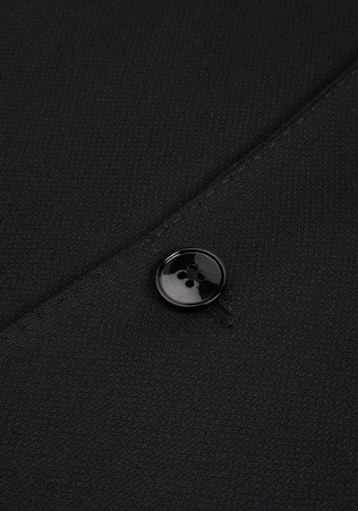 Contemporary Fit Metallic Black Wool Blend Blazer