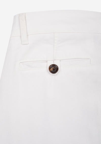 Contemporary Fit Pearl White Gabardine