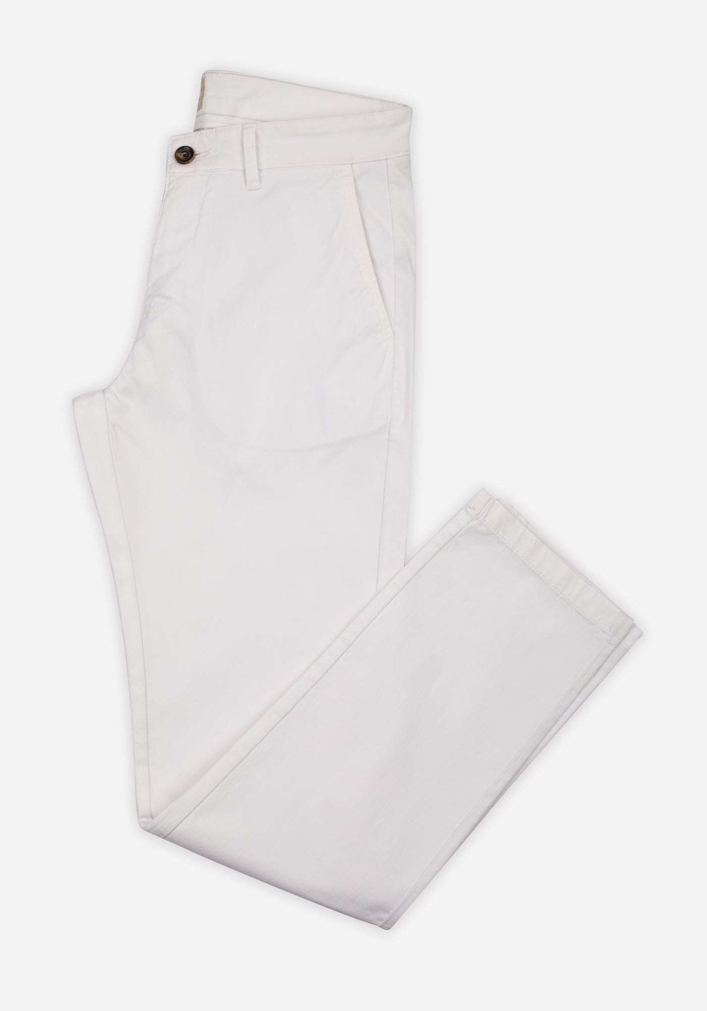 Contemporary Fit Pearl White Gabardine