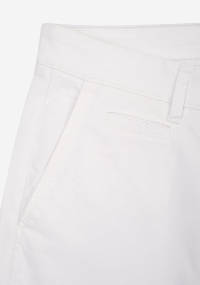 Contemporary Fit Pearl White Gabardine