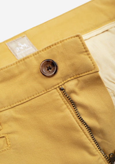 Contemporary Fit Mustard Gabardine