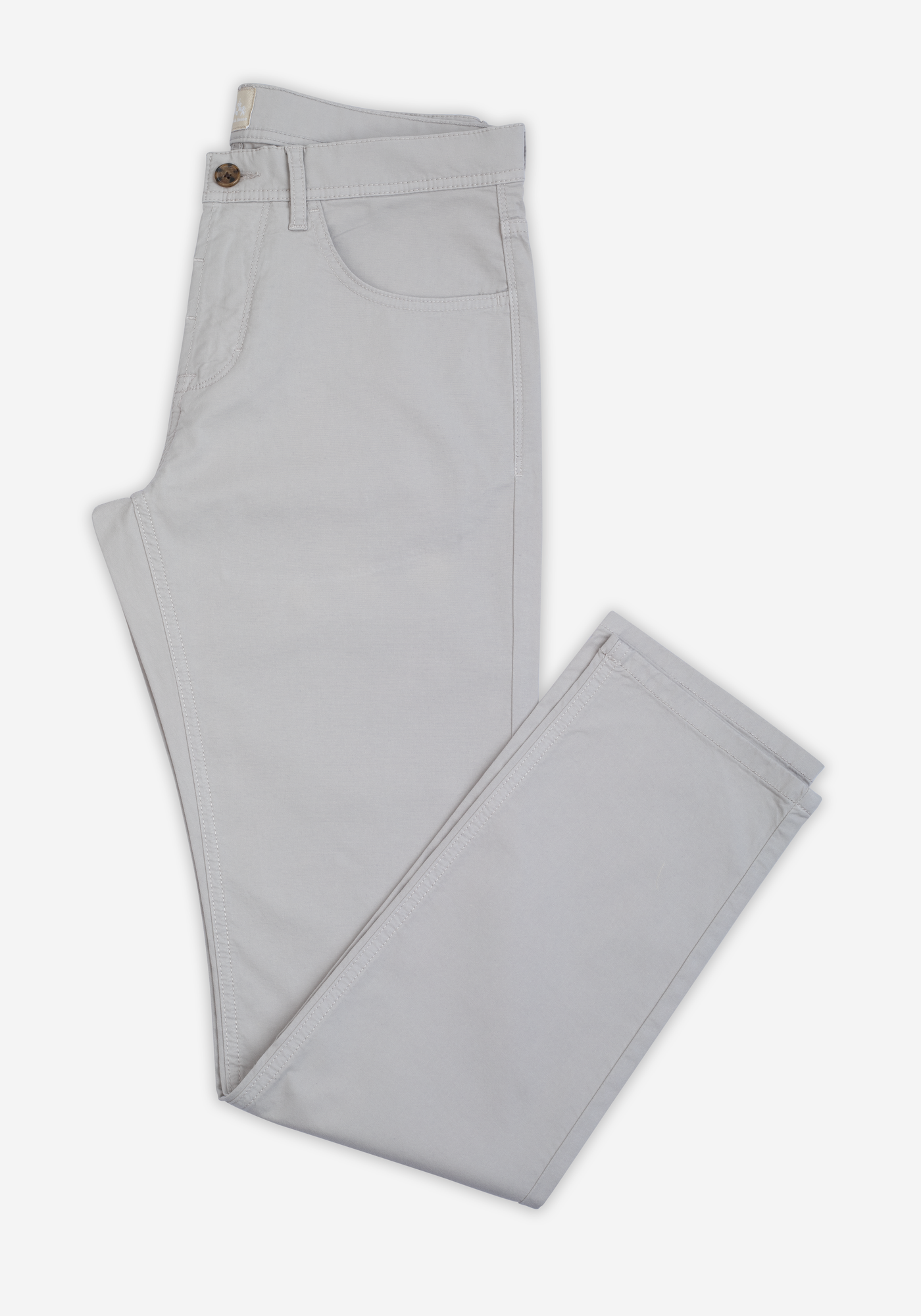 Contemporary Fit Sheen Silver Twill Gabardine