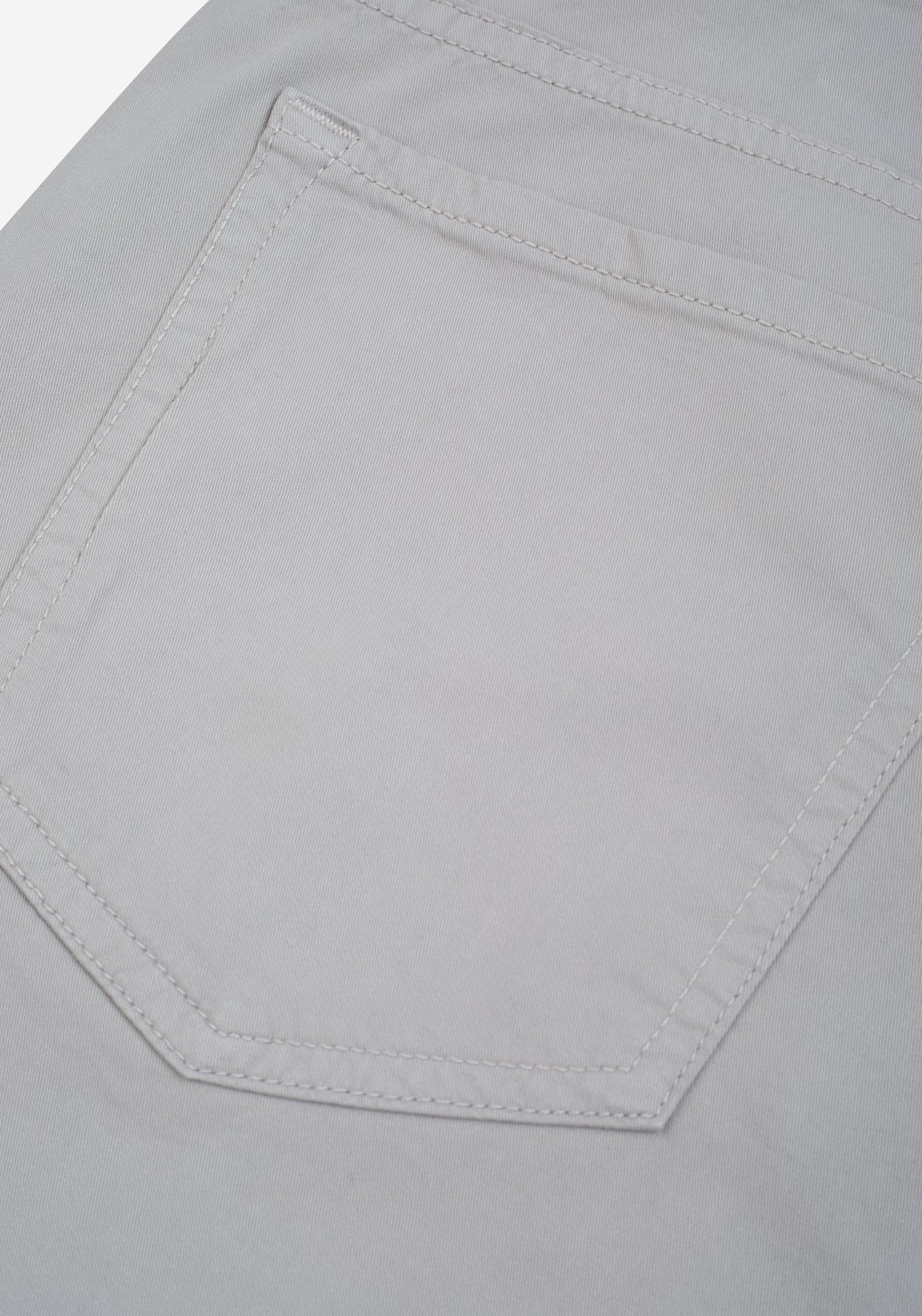Contemporary Fit Sheen Silver Twill Gabardine