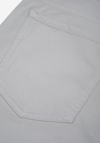 Contemporary Fit Sheen Silver Twill Gabardine