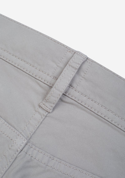Contemporary Fit Sheen Silver Twill Gabardine