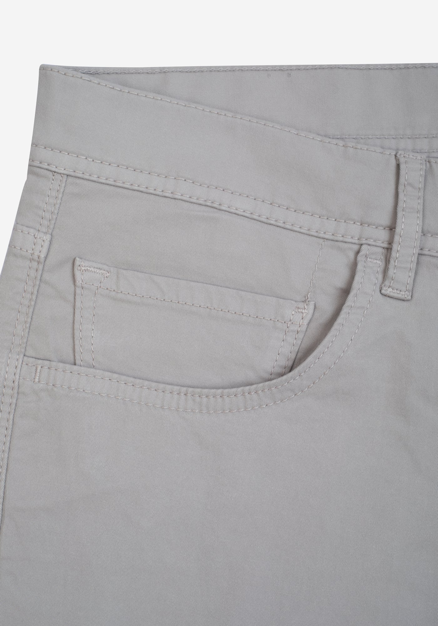 Contemporary Fit Sheen Silver Twill Gabardine
