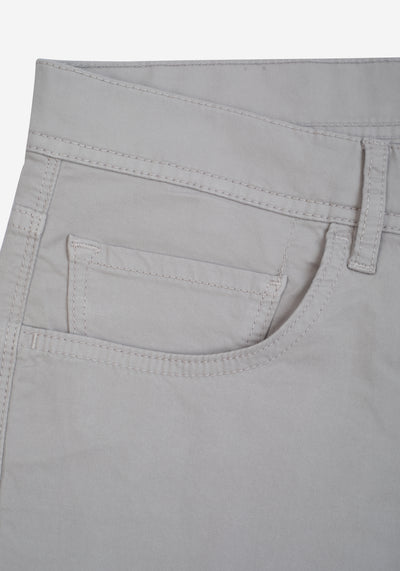Contemporary Fit Sheen Silver Twill Gabardine