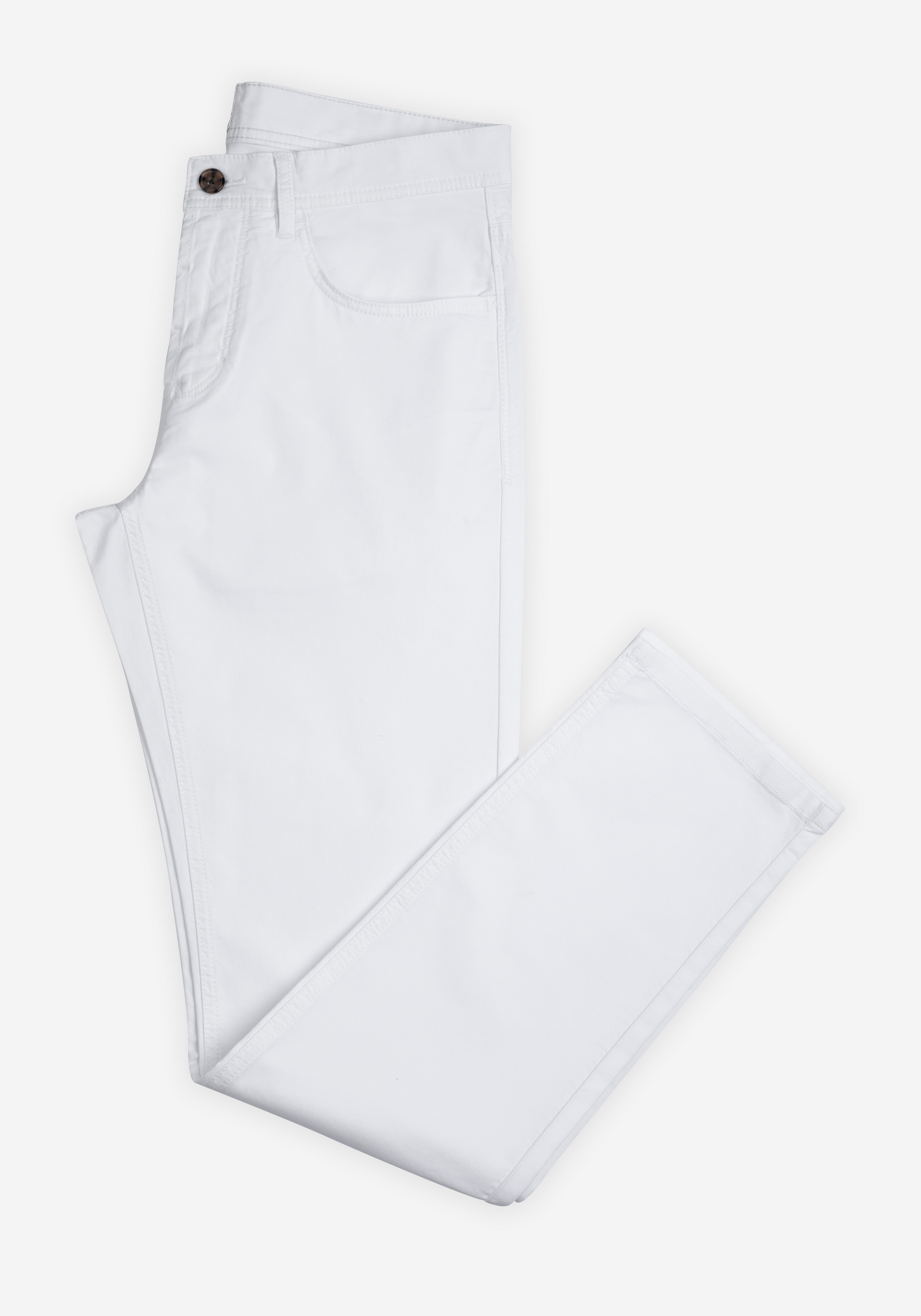 Contemporary Fit Feather White Twill Gabardine