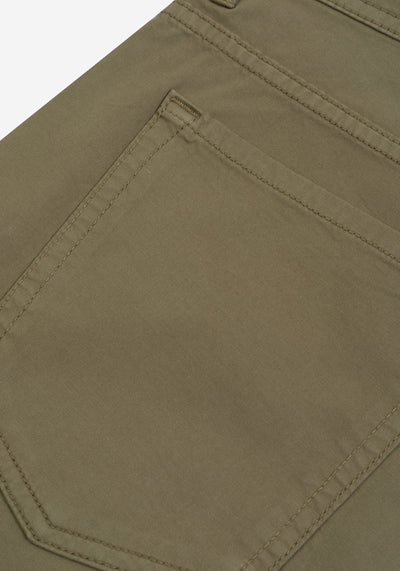 Contemporary Fit Haze Olive Twill Gabardine