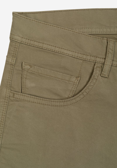 Contemporary Fit Haze Olive Twill Gabardine
