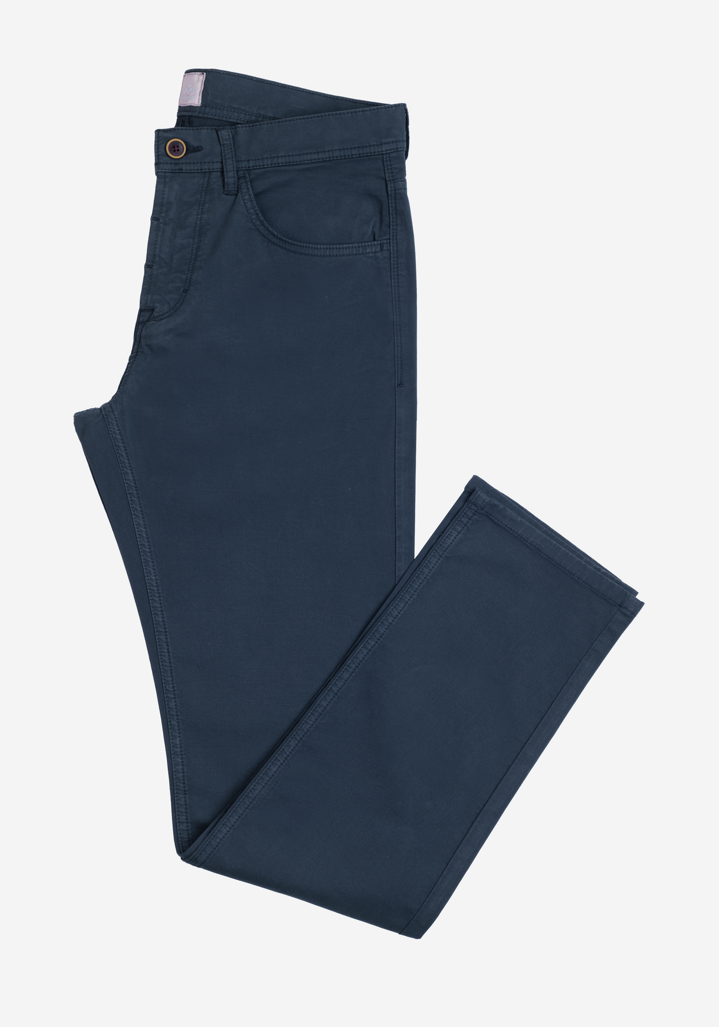 Contemporary Fit Rust Navy Twill Gabardine