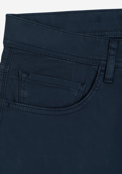 Contemporary Fit Rust Navy Twill Gabardine
