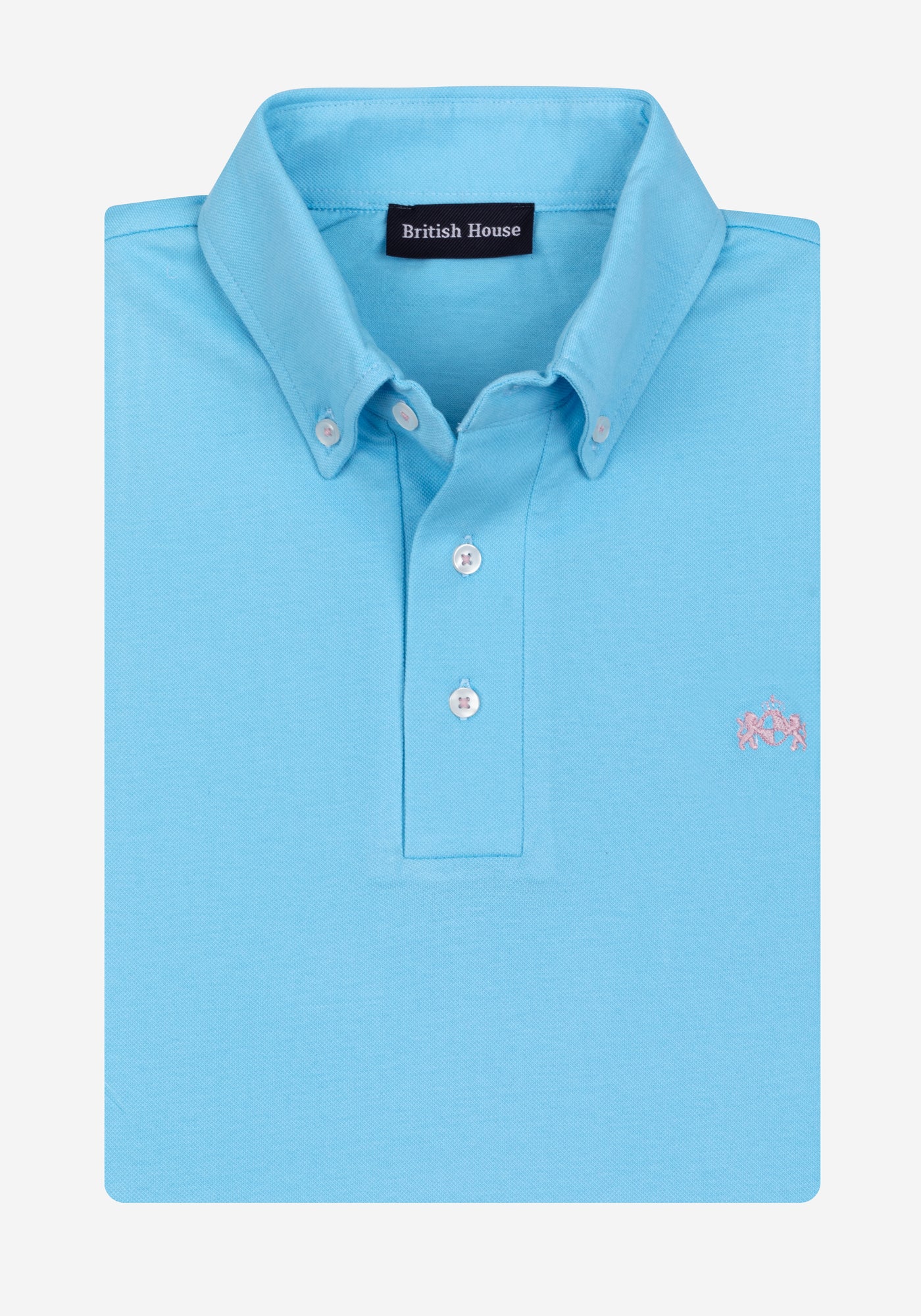 Ocean Turquoise Cotton Polo Shirt