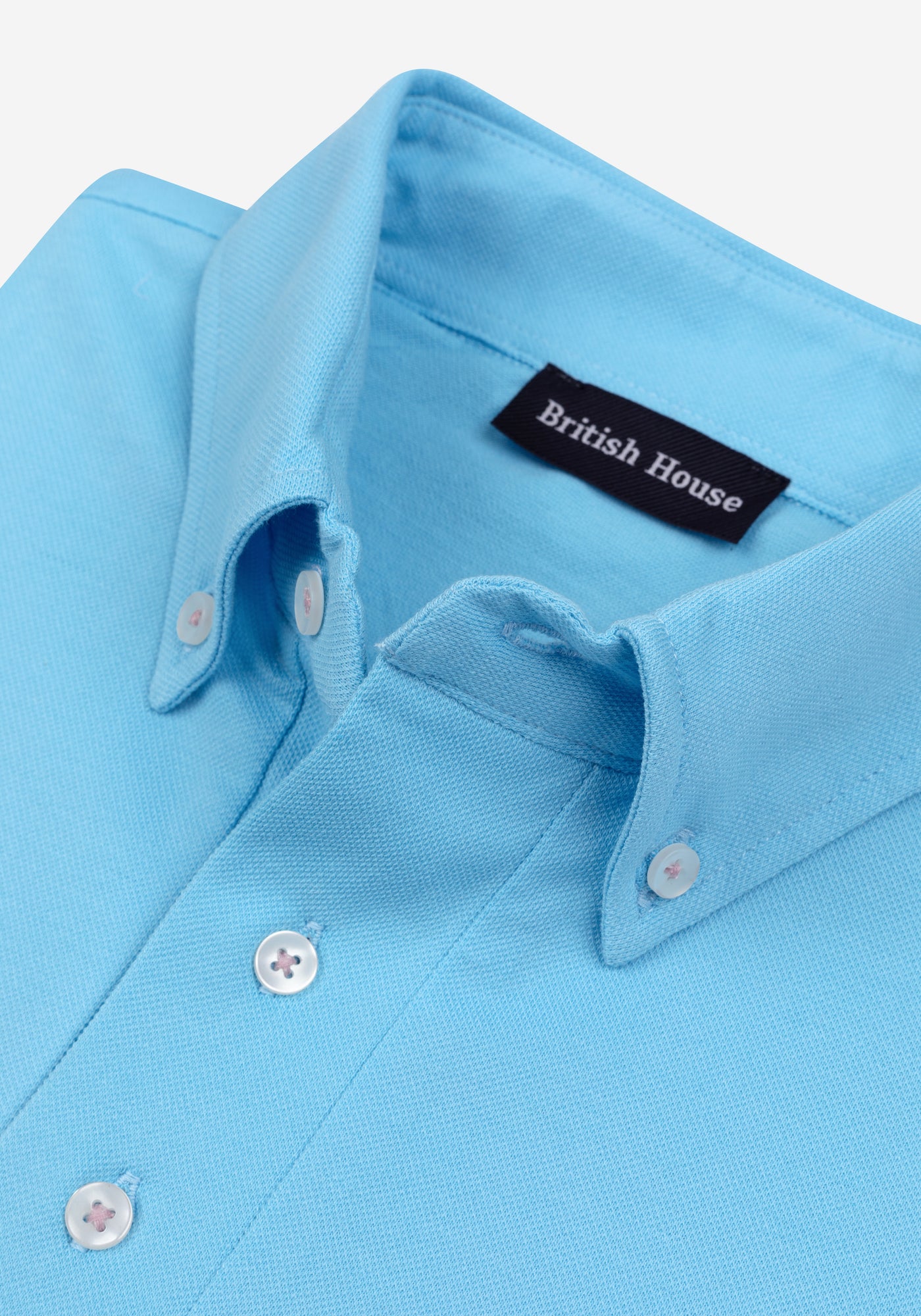 Ocean Turquoise Cotton Polo Shirt