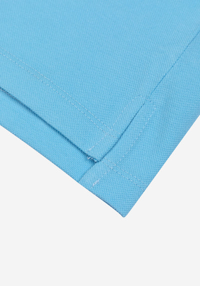 Ocean Turquoise Cotton Polo Shirt