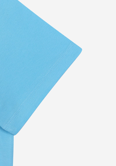 Ocean Turquoise Cotton Polo Shirt
