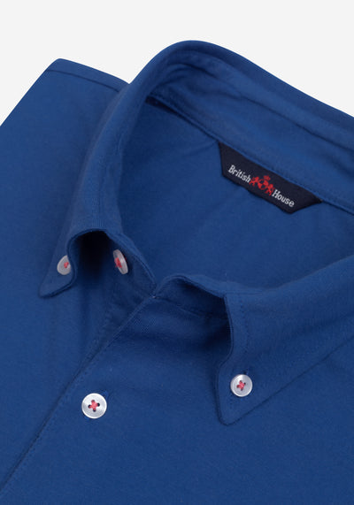 Daylight Blue Cotton Polo Shirt