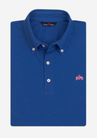 Daylight Blue Cotton Polo Shirt