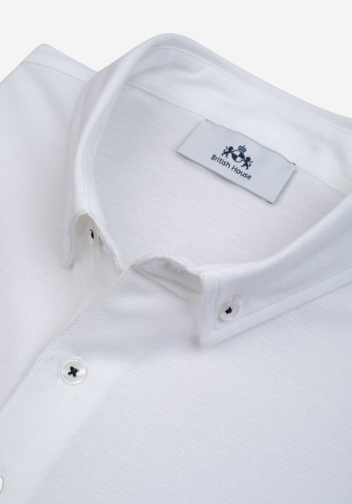 Cloud White Cotton Polo Shirt