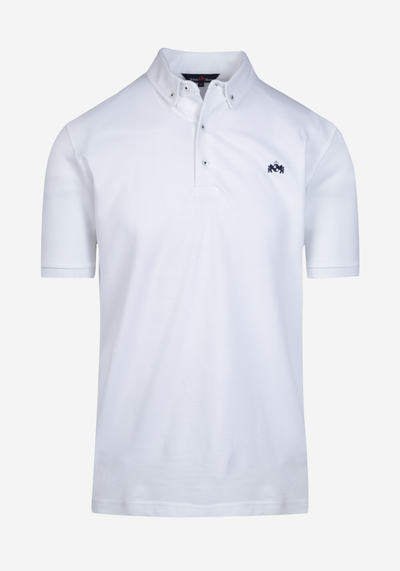 Cloud White Cotton Polo Shirt