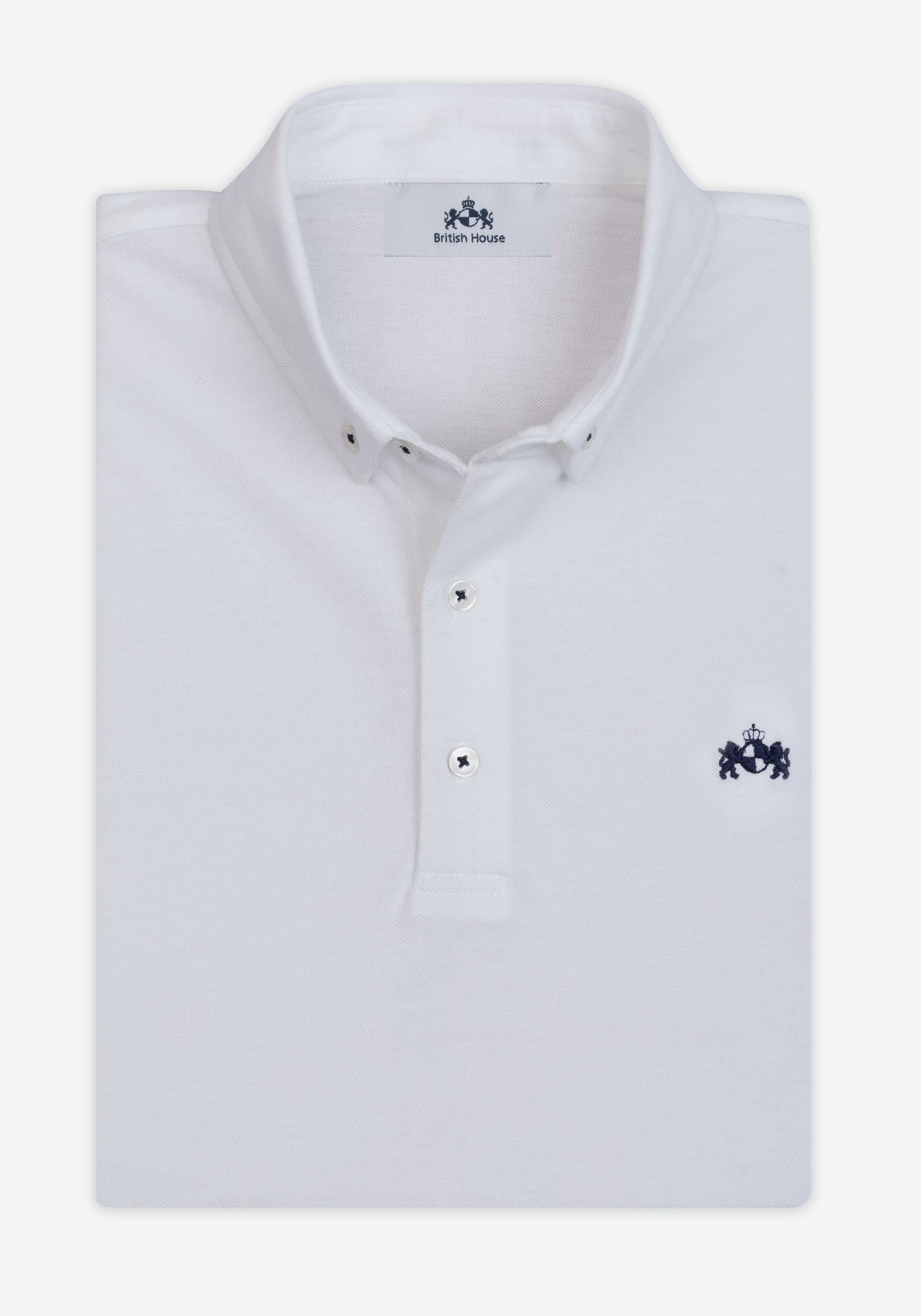 Cloud White Cotton Polo Shirt