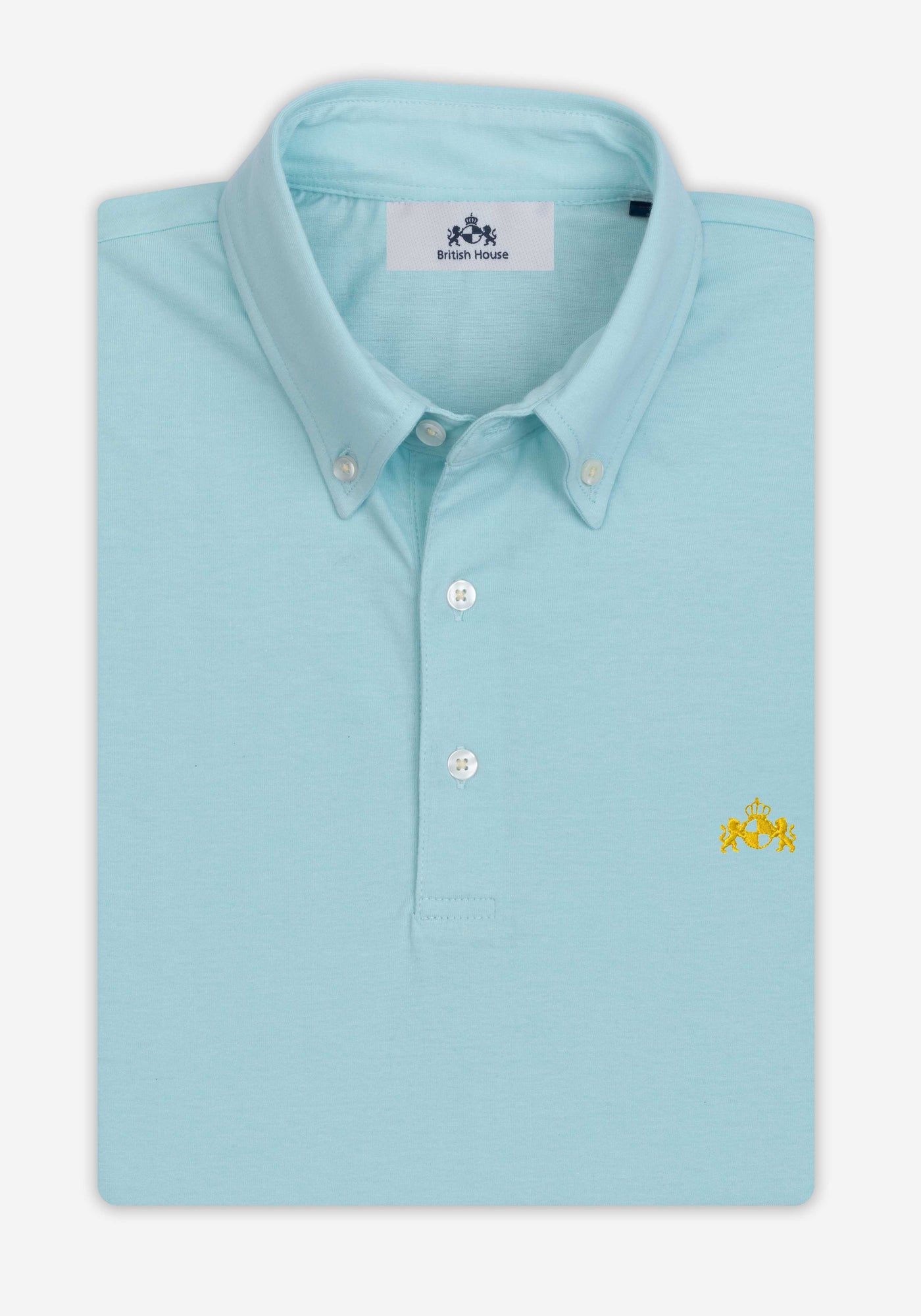 Ice Mint Cotton Polo Shirt