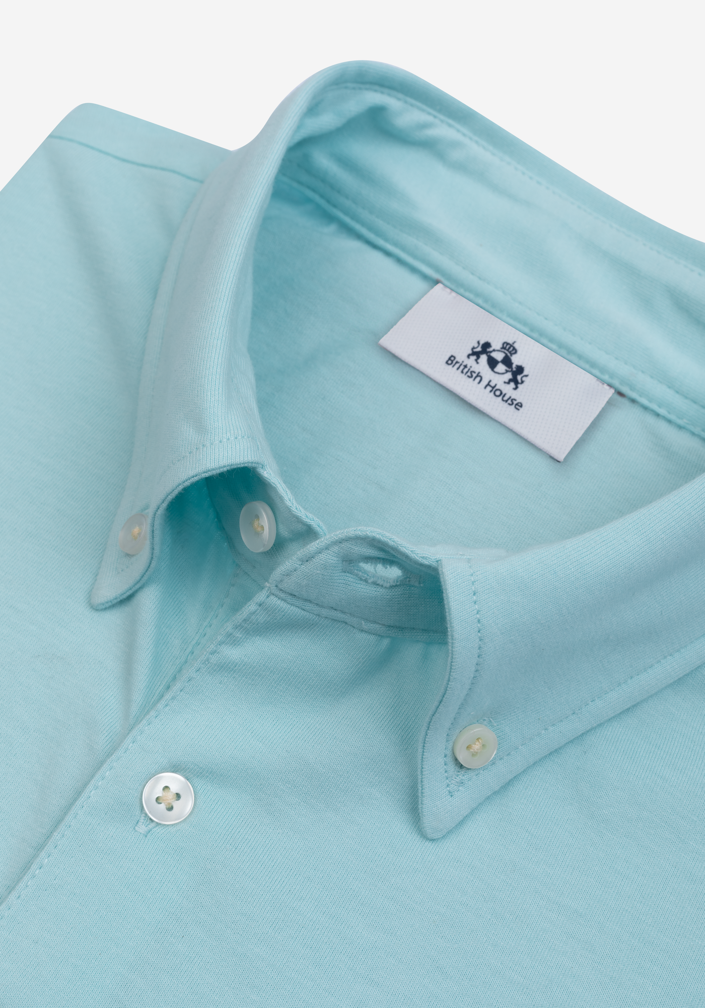Ice Mint Cotton Polo Shirt