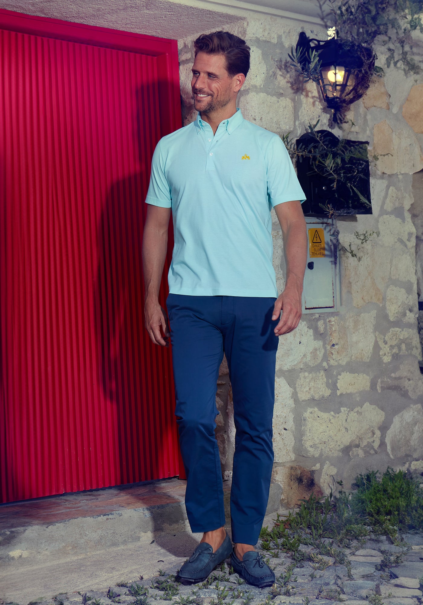 Ice Mint Cotton Polo Shirt