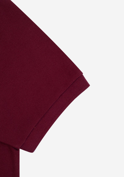 Crimson Burgundy Cotton Polo Shirt