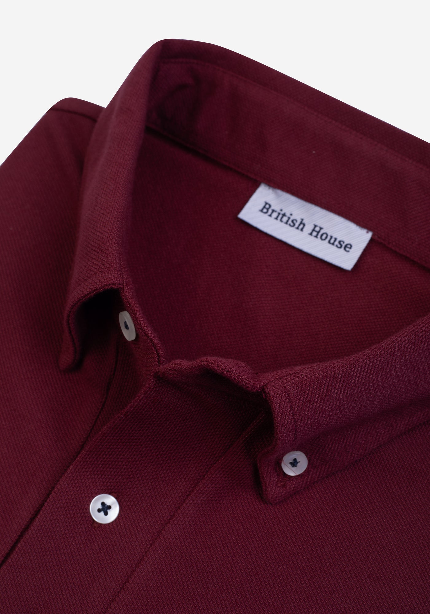 Deep Burgundy Cotton Polo Shirt