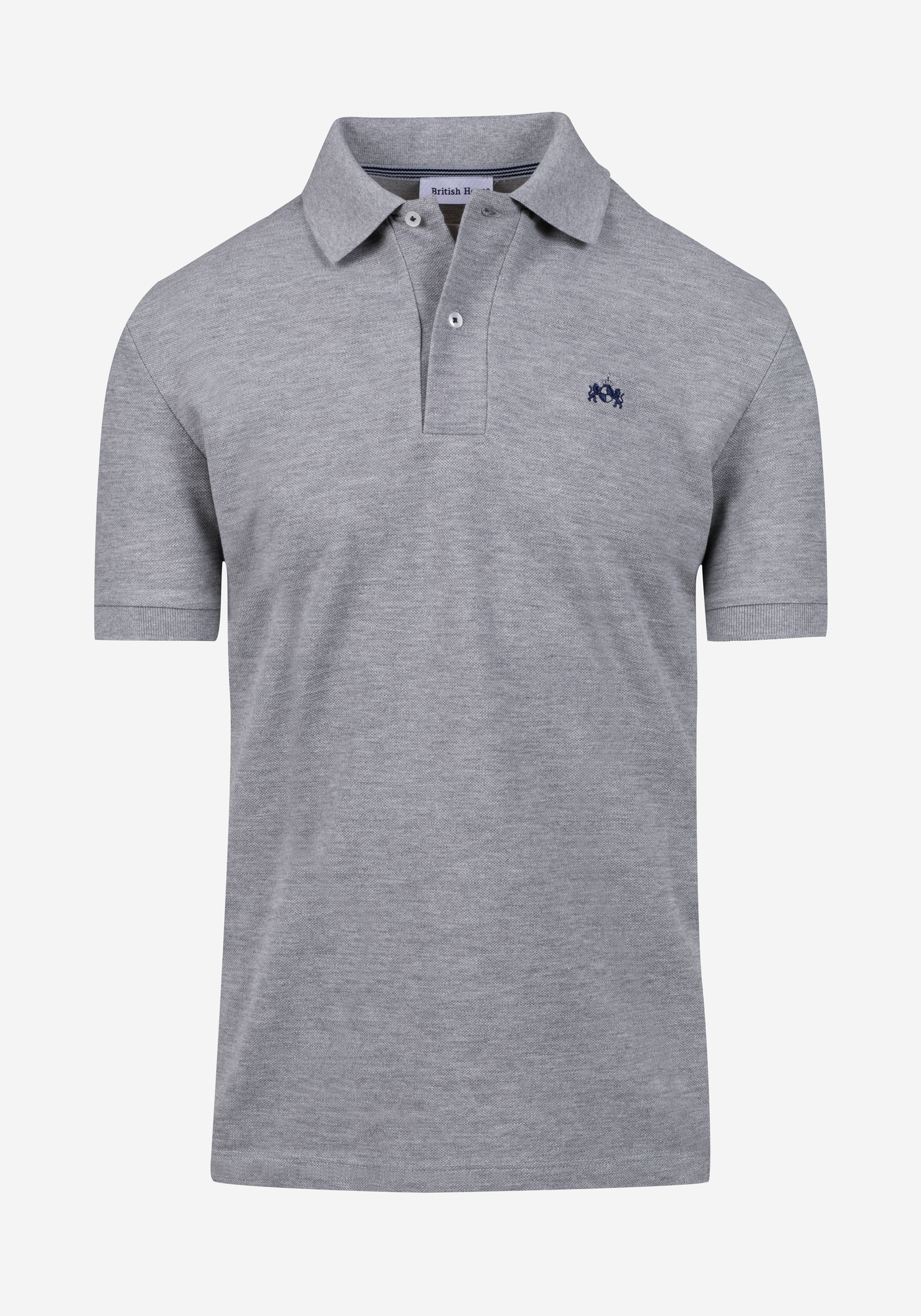 Concrete Grey Cotton Polo Shirt