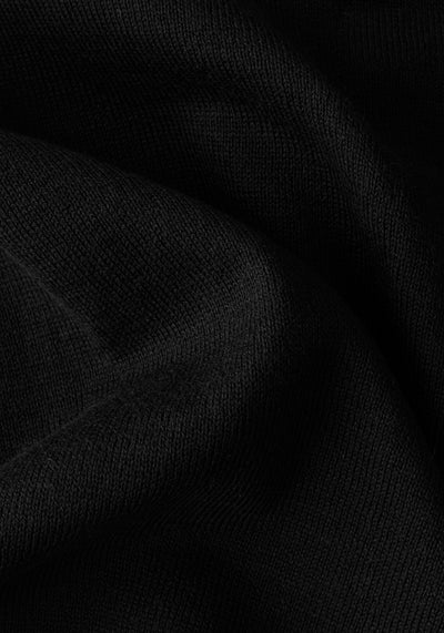 Carbon Black Knitted Polo Shirt
