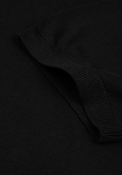 Carbon Black Knitted Polo Shirt