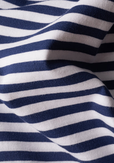 Ocean Navy Stripe Cotton T-Shirt