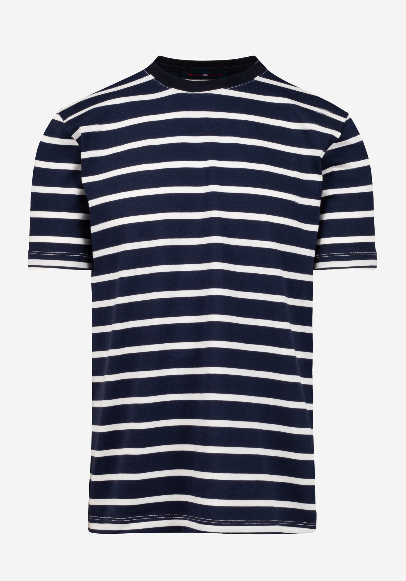 Titan Navy Green Stripe Cotton T-Shirt
