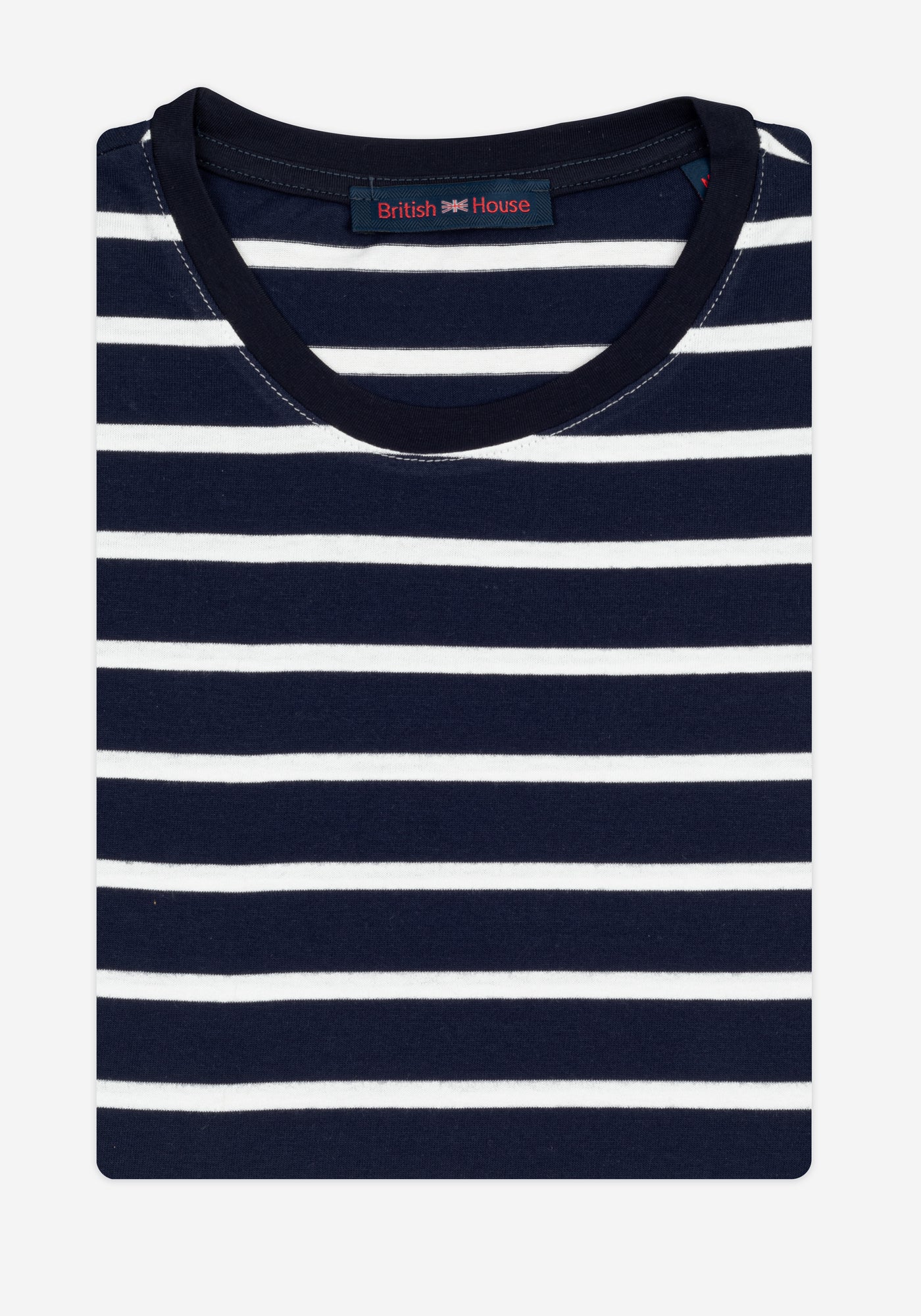 Titan Navy Green Stripe Cotton T-Shirt
